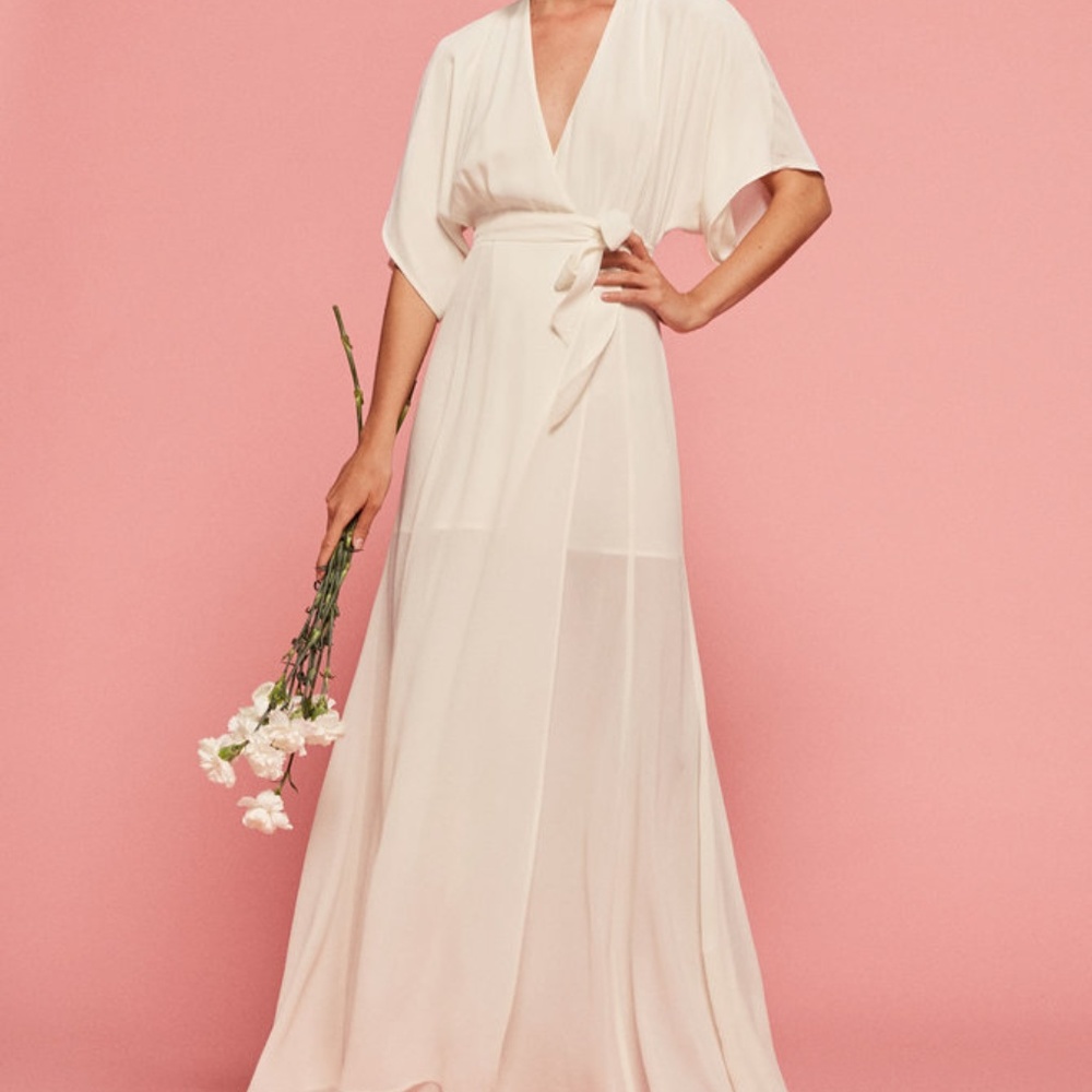 Reformation Winslow Dress Ivory S NWOT